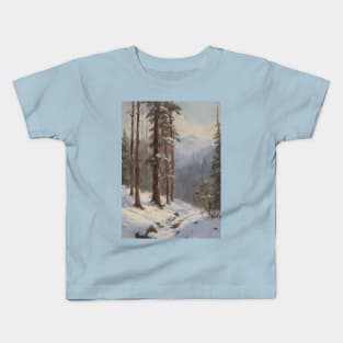 Forest Trees on Snowy Landscape Kids T-Shirt